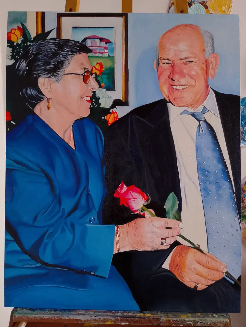 Segunda vista del retrato de la pareja